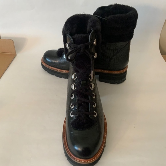 Clarks ORIANNA HIKER Black Leather Lace Up Hiking Winter Boots Ankle Booties 6.5 - Picture 12 of 16